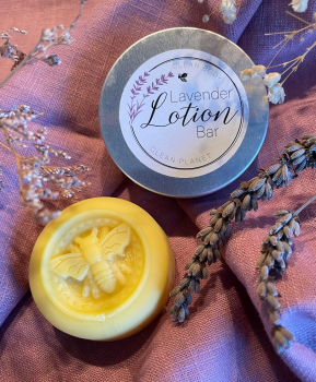 All Natural Beeswax Lavender Lotion Bar by Bee Clean